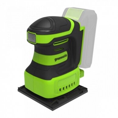 Akumuliatorinis šlifuoklis Greenworks GD24SS14, 24 V, (tik įrankis) 1 Akumuliatorinis šlifuoklis Greenworks GD24SS14, 24 V, (tik įrankis) 1