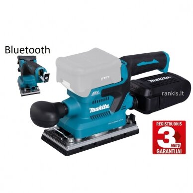 Akumuliatorinis šlifuoklis Makita DBO381ZU, 18V, 93x228mm Akumuliatorinis šlifuoklis Makita DBO381ZU, 18V, 93x228mm