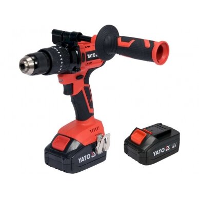 Akumuliatorinis smūginis gręžtuvas | bešepetėlinis | 75 Nm | 2 akumuliatoriai | 18V 3,0AH (YT-82791) Akumuliatorinis smūginis gręžtuvas | bešepetėlinis | 75 Nm | 2 akumuliatoriai | 18V 3,0AH (YT-82791)