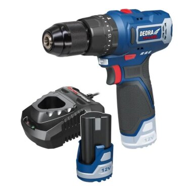 Akumuliatorinis smūginis gręžtuvas Dedra DED7310T06, 12V, 2,0Ah