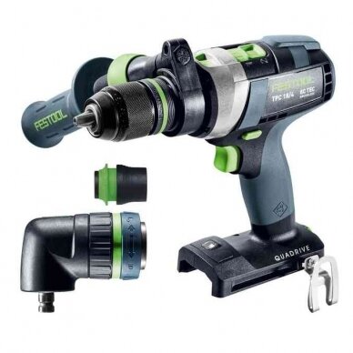 Akumuliatorinis smūginis gręžtuvas-suktuvas QUADRIVE Festool TPC 18/4 I-Basic-Set, 18 V, (be akum. ir krov.), (577625) 1 Akumuliatorinis smūginis gręžtuvas-suktuvas QUADRIVE Festool TPC 18/4 I-Basic-Set, 18 V, (be akum. ir krov.), (577625) 1