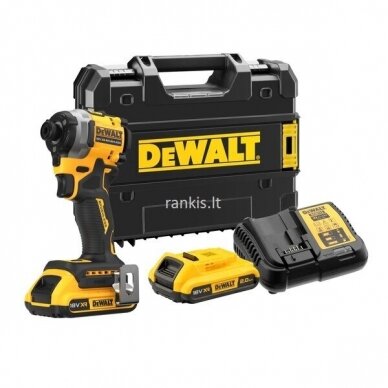 Akumuliatorinis smūginis suktuvas DeWalt DCF850D2T-QW, 2x2Ah, TSTAK