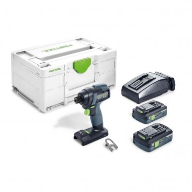Akumuliatorinis smūginis suktuvas Festool TID 18 HPC 4,0 I-Plus, 18 V, 2 x 4,0 Ah, (576482) Akumuliatorinis smūginis suktuvas Festool TID 18 HPC 4,0 I-Plus, 18 V, 2 x 4,0 Ah, (576482)