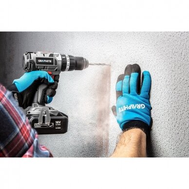 Akumuliatorinis smūginis suktuvas gręžtuvas Graphite 58G020, 18V, 58Nm 1 Akumuliatorinis smūginis suktuvas gręžtuvas Graphite 58G020, 18V, 58Nm 1