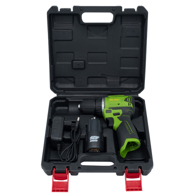 Akumuliatorinis suktuvas - gręžtuvas ProCraft PA12BL, 12 V, 2 Ah, 30 Nm 1 Akumuliatorinis suktuvas - gręžtuvas ProCraft PA12BL, 12 V, 2 Ah, 30 Nm 1