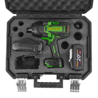 Akumuliatorinis smūginis suktuvas ProCraft PWA90, 20V, 180Nm, (1x 8Ah + krov.) 2