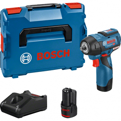 Akumuliatorinis smūginis veržliasukis Bosch GDS 12V-115, LB 2x3.0, 12V-40 Akumuliatorinis smūginis veržliasukis Bosch GDS 12V-115, LB 2x3.0, 12V-40