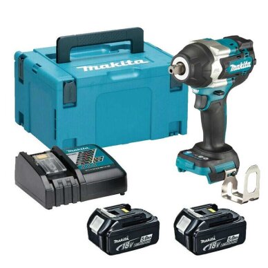 Akumuliatorinis smūginis veržliasukis MAKITA DTW701RTJ, 18V, 1/2", 700/1000 Nm Akumuliatorinis smūginis veržliasukis MAKITA DTW701RTJ, 18V, 1/2", 700/1000 Nm
