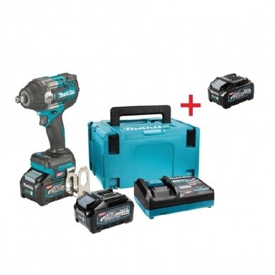 Akumuliatorinis smūginis veržliasukis MAKITA TW007GM201, 40V, 2x4,0Ah, XGT + DOVANA BL4040 Akumuliatorinis smūginis veržliasukis MAKITA TW007GM201, 40V, 2x4,0Ah, XGT + DOVANA BL4040