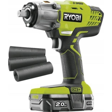 Akum. smūginis veržliasūkis Ryobi R18IW3-120S, 18 V, 1x2,0 Ah