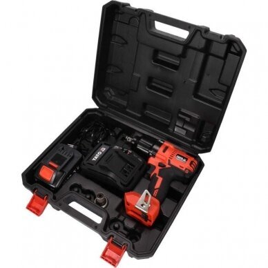 Akumuliatorinis smūginis veržliasūkis Yato, 3Ah, 700Nm, 18V 3 Akumuliatorinis smūginis veržliasūkis Yato, 3Ah, 700Nm, 18V 3