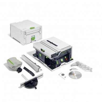 Akumuliatorinis stalinis diskinis pjūklas Festool CSC SYS 50 EBI-Basic, 2 x 18 V, (be akum. ir krov.) (576820) Akumuliatorinis stalinis diskinis pjūklas Festool CSC SYS 50 EBI-Basic, 2 x 18 V, (be akum. ir krov.) (576820)