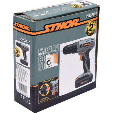 Akumuliatorinis suktukas Sthor, 18 V, 1.3 Ah 1 Akumuliatorinis suktukas Sthor, 18 V, 1.3 Ah 1