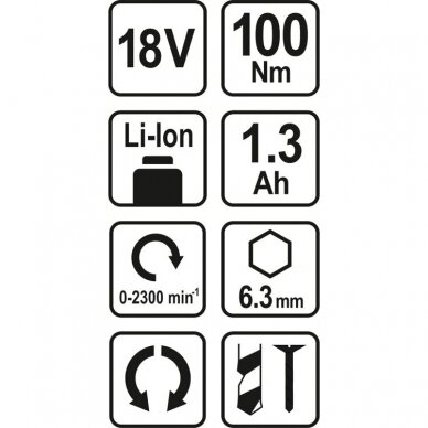 Akumuliatorinis suktukas Sthor 78961, 18V, 1.3Ah 1