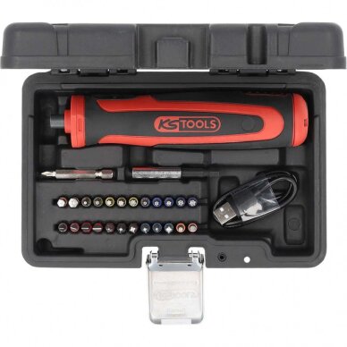 Akumuliatorinis suktuvas eMONSTER,  komplektas su 1/4´´ antg, KS Tools 8