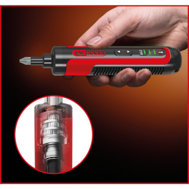 Akumuliatorinis suktuvas eMONSTER,  komplektas su 1/4´´ antg, KS Tools 3