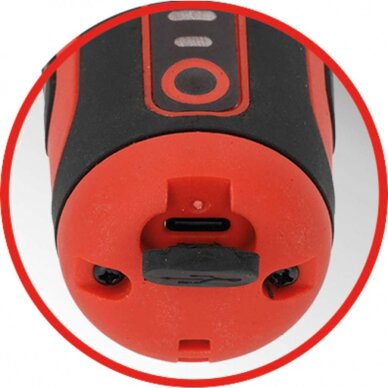 Akumuliatorinis suktuvas eMONSTER,  komplektas su 1/4´´ antg, KS Tools 4