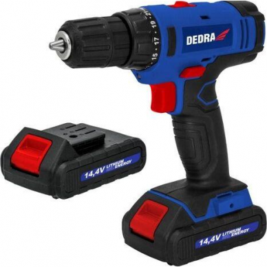 Akumuliatorinis suktuvas-gręžtuvas Dedra DED7878B 14,4V,Li-Ion 2x1.5Ah Akumuliatorinis suktuvas-gręžtuvas Dedra DED7878B 14,4V,Li-Ion 2x1.5Ah