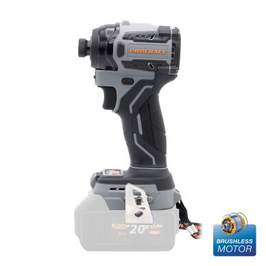 Akumuliatorinis smūginis suktuvas ProCraft Industrial ID20Abb, 20V, 180Nm, (be akum. ir krov.) 1 Akumuliatorinis smūginis suktuvas ProCraft Industrial ID20Abb, 20V, 180Nm, (be akum. ir krov.) 1