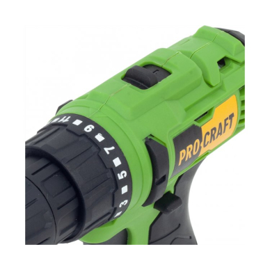 Akumuliatorinis suktuvas - gręžtuvas ProCraft PA12Li Compact, 12 V, 2x1.5 Ah, 22 Nm 3 Akumuliatorinis suktuvas - gręžtuvas ProCraft PA12Li Compact, 12 V, 2x1.5 Ah, 22 Nm 3