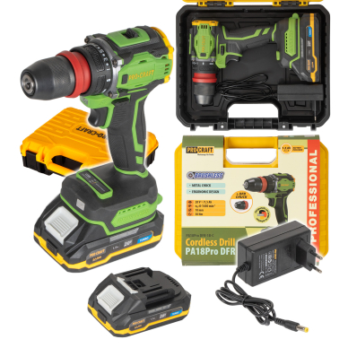 Akumuliatorinis suktuvas - gręžtuvas ProCraft PA18Pro DFR, 20 V, 1,5Ah Akumuliatorinis suktuvas - gręžtuvas ProCraft PA18Pro DFR, 20 V, 1,5Ah