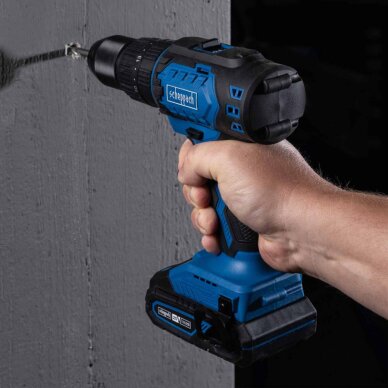 Akumuliatorinis suktuvas/gręžtuvas BC-CD60-X 20V, set S (2Ah + charger), Scheppach 2