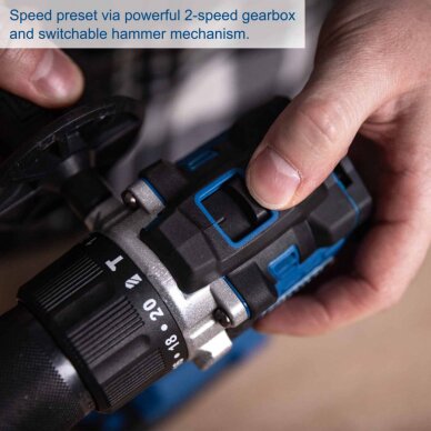 Akumuliatorinis suktuvas/gręžtuvas BC-CD70SC-X, korpusas, Scheppach 4