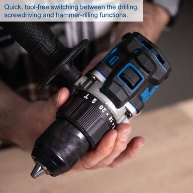 Akumuliatorinis suktuvas/gręžtuvas BC-CD70SC-X, korpusas, Scheppach 5