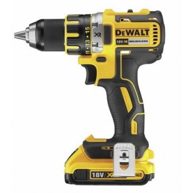 Akumuliatorinis suktuvas/gręžtuvas DeWalt DCD790D2-QW, 18V, 2x2Ah 1 Akumuliatorinis suktuvas/gręžtuvas DeWalt DCD790D2-QW, 18V, 2x2Ah 1