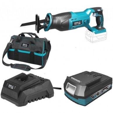 Akumuliatorinis tiesinis pjūklas Dedra DED7021 (DED7061+1x2Ah+kroviklis+krepšys) Akumuliatorinis tiesinis pjūklas Dedra DED7021 (DED7061+1x2Ah+kroviklis+krepšys)