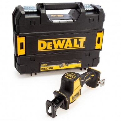 Akumuliatorinis tiesinis pjūklas DeWalt DCS369NT-XJ, 18 V, (be akum. ir krov.) + lagaminas 1 Akumuliatorinis tiesinis pjūklas DeWalt DCS369NT-XJ, 18 V, (be akum. ir krov.) + lagaminas 1