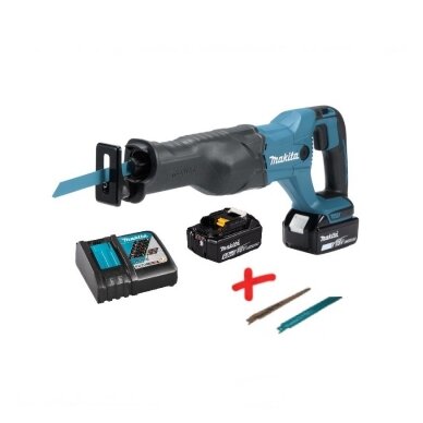 Akumuliatorinis tiesinis pjūklas Makita DJR186RGE, 18V, 2x6,0Ah Akumuliatorinis tiesinis pjūklas Makita DJR186RGE, 18V, 2x6,0Ah