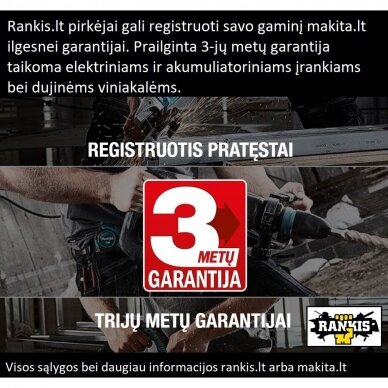 Akumuliatorinis tiesinis pjūklas Makita DJR189Z, 18 V, (be akum. ir krov.) 3 Akumuliatorinis tiesinis pjūklas Makita DJR189Z, 18 V, (be akum. ir krov.) 3