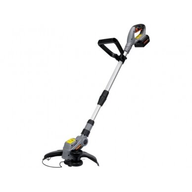 Akumuliatorinis trimeris 20V | + 2AH + kroviklis (78181) Akumuliatorinis trimeris 20V | + 2AH + kroviklis (78181)