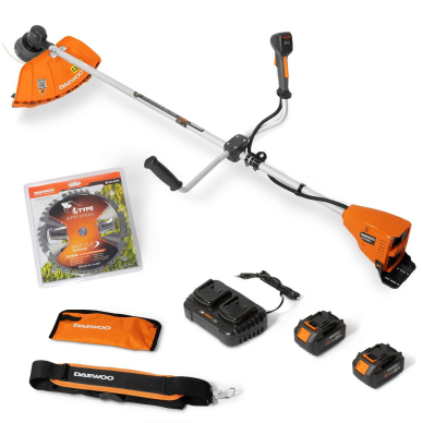 Akumuliatorinis trimeris DAEWOO DABC 4242Li SET, 2x21V, 5.0Ah Akumuliatorinis trimeris DAEWOO DABC 4242Li SET, 2x21V, 5.0Ah