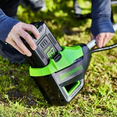 Akumuliatorinis trimeris -krūmapjovė Greenworks GD60BC, 60 V, (be akum. ir krov.) 2 Akumuliatorinis trimeris -krūmapjovė Greenworks GD60BC, 60 V, (be akum. ir krov.) 2