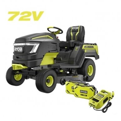 AKUMULIATORINIS VEJOS TRAKTORIUS RYOBI RY72TMX117-310, 72V, 117 CM AKUMULIATORINIS VEJOS TRAKTORIUS RYOBI RY72TMX117-310, 72V, 117 CM