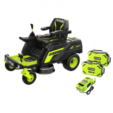 Akumuliatorinis vejos traktorius Ryobi RY72ZTRX76-210, 72 V, 2x10 Ah, 76cm 1 Akumuliatorinis vejos traktorius Ryobi RY72ZTRX76-210, 72 V, 2x10 Ah, 76cm 1