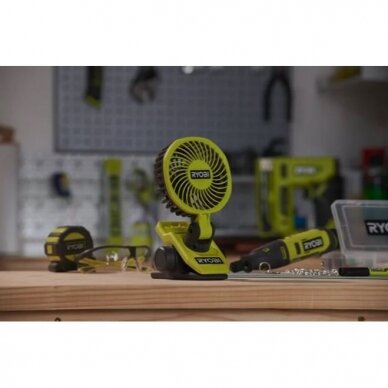 Prisegamas ventiliatorius Ryobi RCF4-0, 4 V (be akum. ir krov.) 3 Prisegamas ventiliatorius Ryobi RCF4-0, 4 V (be akum. ir krov.) 3