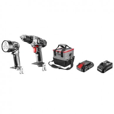 Akumuliatorinių įrankių komplektas 18V GRAPHITE 58G016 (58G000+58G007) 1 Akumuliatorinių įrankių komplektas 18V GRAPHITE 58G016 (58G000+58G007) 1