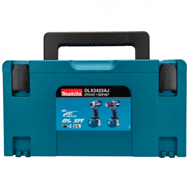 Akumuliatorinių įrankių komplektas MAKITA DLX2423AJ (DDF487+ DTD157), 18 V, 2 x 2,0 Ah 3 Akumuliatorinių įrankių komplektas MAKITA DLX2423AJ (DDF487+ DTD157), 18 V, 2 x 2,0 Ah 3