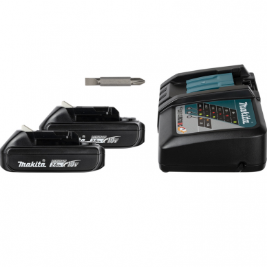 Akumuliatorinių įrankių komplektas MAKITA DLX2423AJ (DDF487+ DTD157), 18 V, 2 x 2,0 Ah 4 Akumuliatorinių įrankių komplektas MAKITA DLX2423AJ (DDF487+ DTD157), 18 V, 2 x 2,0 Ah 4