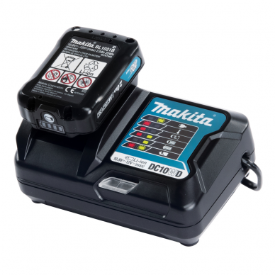 Akumuliatorių ir kroviklio komplektas Makita 191B50-9, 12Vmax, BL1021B, DC10WD, CXT® 2 Akumuliatorių ir kroviklio komplektas Makita 191B50-9, 12Vmax, BL1021B, DC10WD, CXT® 2