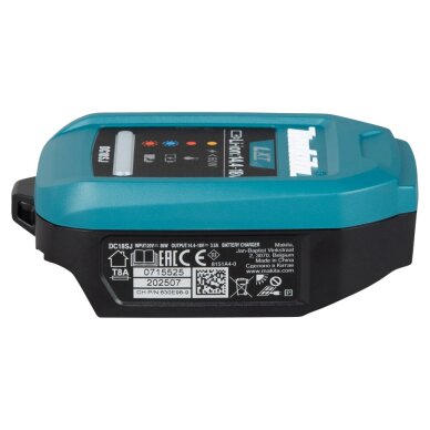 Akumuliatorių kroviklis Makita DC18SJ, USB-PD LXT, Li-ion, 14,4-18V