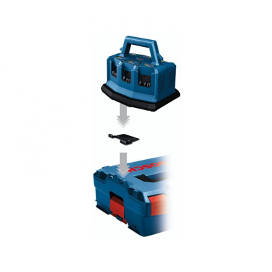 Akumuliatorių pakrovėjas Bosch GAL 18V6-80, 18 V, 6x8A 1 Akumuliatorių pakrovėjas Bosch GAL 18V6-80, 18 V, 6x8A 1