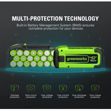 AKUMULIATORIUS 40V 8Ah Greenworks G40B8 5