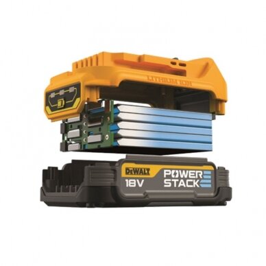 Akumuliatorius DeWALT Powerstack DCBP034-XJ, 18 V, li-ion, 1.7Ah 3 Akumuliatorius DeWALT Powerstack DCBP034-XJ, 18 V, li-ion, 1.7Ah 3