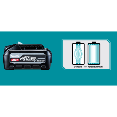Akumuliatorius MAKITA 1910N6-8, 40 V, 4,0 Ah Li-Ion 191B26-6, BL4040, BL4040F, XGT 2