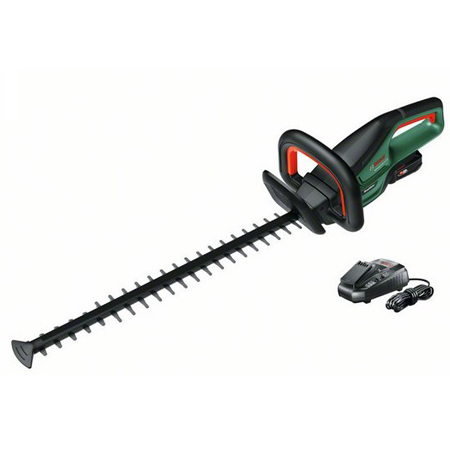 Akumuliatorinės gyvatvorių žirklės BOSCH Universal Hedge Cut 18-55, 18 V, 2,5 Ah Akumuliatorinės gyvatvorių žirklės BOSCH Universal Hedge Cut 18-55, 18 V, 2,5 Ah