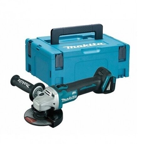 Akumuliatorinis kampinis šlifuoklis Makita DGA506ZJ + Makpac lagaminas, 18V (be akum. ir krov.) Akumuliatorinis kampinis šlifuoklis Makita DGA506ZJ + Makpac lagaminas, 18V (be akum. ir krov.)